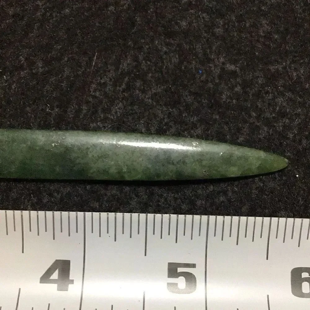 Carved stone (jade I think) seal letter opener